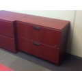 Cherry 2 Drawer Lateral Wood File Cabinet, Locking, 36 x 20